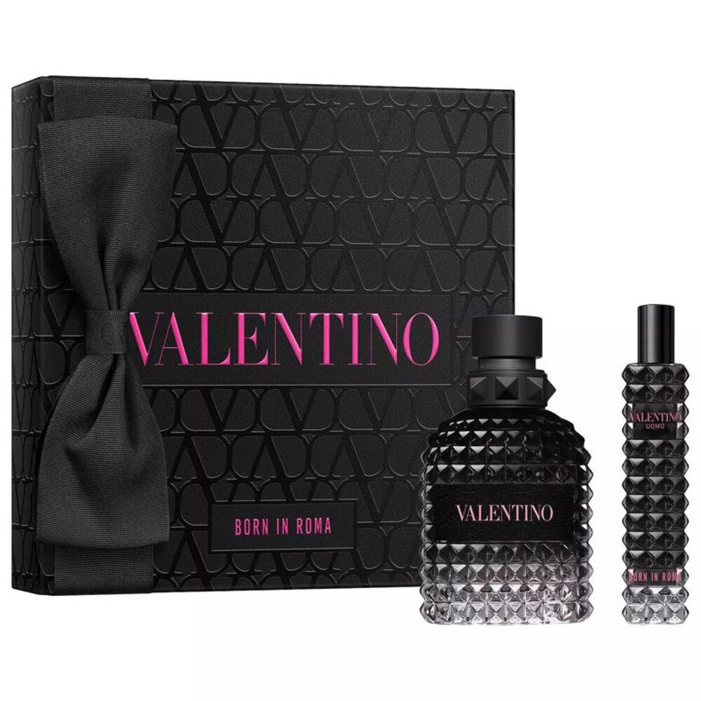 Valentino Uomo Born in Roma Gift Set for Men (3.4 EDT SPR + 0.34 EDT SPR) - New